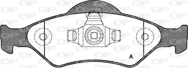 OPEN PARTS Комплект тормозных колодок, дисковый тормоз BPA0765.00